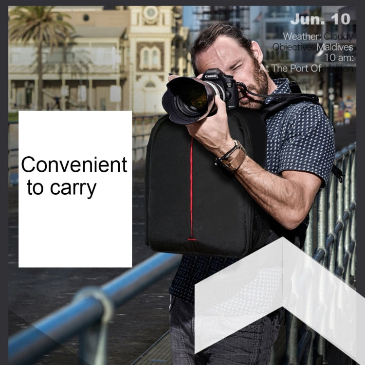 DL-B028 Zaino portatile per sport all'aria aperta antigraffio stile casual portatile Borsa per fotocamera reflex Borsa per telefono per GoPro, SJCAM, Nikon, Canon, Xiaomi Xiaoyi YI, iPad, Apple, Samsung, Huawei, Dimensioni: 27,5 * 12,5 * 34 cm
