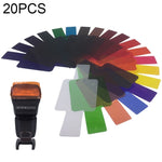 20 pezzi/set SiGi SG200 set di filtri a 20 colori fotocamera accessori flash superiori filtro temperatura, 20-color