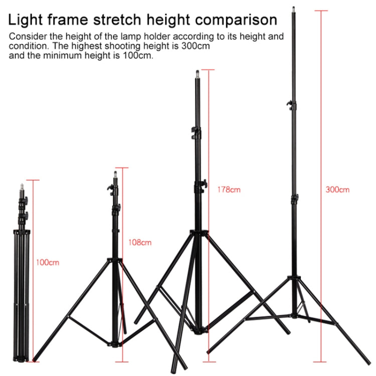 Supporto per buffer a molla per illuminazione professionale in metallo, altezza 3 m, per flash da studio