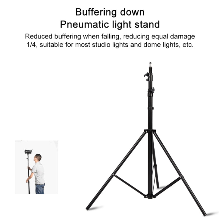 Supporto per buffer a molla per illuminazione professionale in metallo, altezza 3 m, per flash da studio