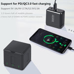 RUIGPRO Scatola caricabatteria tripla per alloggiamento batterie USB con indicatore LED per DJI OSMO Action 1, Charger Box