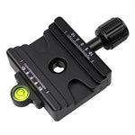 FCD-1 Supporto per piastra adattatore con morsetto a sgancio rapido con manopola a doppio uso per piastra a sgancio rapido SLIDEFIX da 39 mm Arca / 32 mm, FCD-1