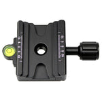 FCD-1 Supporto per piastra adattatore con morsetto a sgancio rapido con manopola a doppio uso per piastra a sgancio rapido SLIDEFIX da 39 mm Arca / 32 mm, FCD-1