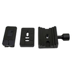 FCD-1 Supporto per piastra adattatore con morsetto a sgancio rapido con manopola a doppio uso per piastra a sgancio rapido SLIDEFIX da 39 mm Arca / 32 mm, FCD-1