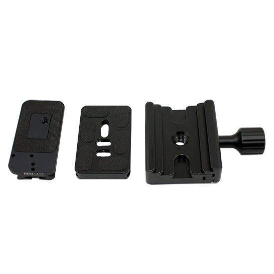FCD-1 Supporto per piastra adattatore con morsetto a sgancio rapido con manopola a doppio uso per piastra a sgancio rapido SLIDEFIX da 39 mm Arca / 32 mm, FCD-1