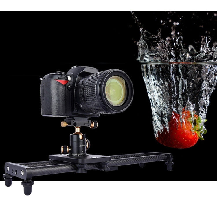 YELANGU L40T Binario di scorrimento in fibra di carbonio da 40 cm per fotocamere reflex/videocamere, L40T 40cm