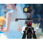 YELANGU L40T Binario di scorrimento in fibra di carbonio da 40 cm per fotocamere reflex/videocamere, L40T 40cm