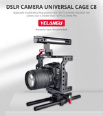 YELANGU C8 YLG0910 Maniglia stabilizzatore per gabbia per videocamera, YLG0910