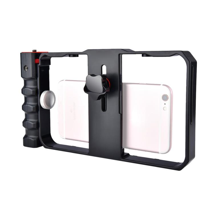 YELANGU YLG0901B Vlogging Live Broadcast Smartphone Plastic Cage Video Rig Filmmaking Stabilizing Handle Bracket for iPhone, Galaxy, Huawei, Xiaomi, HTC, LG, Google and other smartphones, YLG0901B