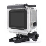 Per GoPro HERO7 Custodia protettiva cava laterale bianca/argento scheletrata con fibbia di montaggio di base e vite, Side Hollow