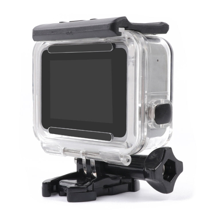 Per GoPro HERO7 Custodia protettiva cava laterale bianca/argento scheletrata con fibbia di montaggio di base e vite, Side Hollow