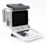 Per GoPro HERO7 Custodia protettiva cava laterale bianca/argento scheletrata con fibbia di montaggio di base e vite, Side Hollow