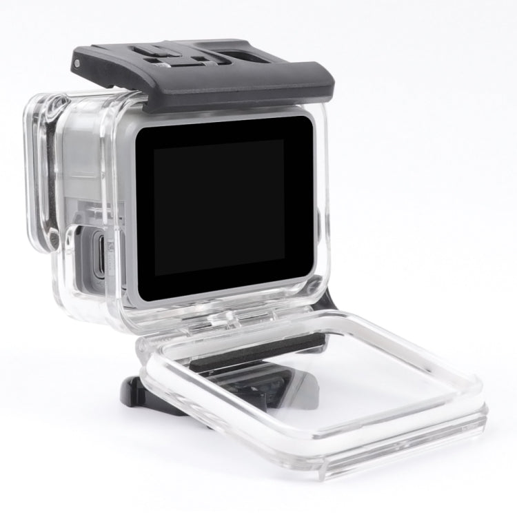 Per GoPro HERO7 Custodia protettiva cava laterale bianca/argento scheletrata con fibbia di montaggio di base e vite, Side Hollow