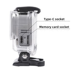 Per GoPro HERO7 Custodia protettiva cava laterale bianca/argento scheletrata con fibbia di montaggio di base e vite, Side Hollow