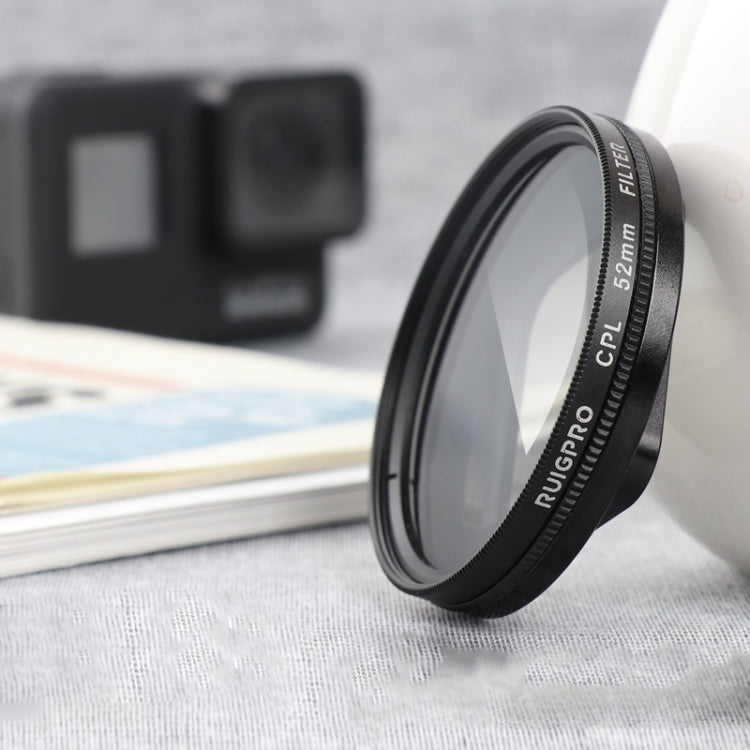Filtro CPL 52mm per GoPro HERO7/6/5 con anello adattatore