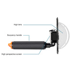 RUIGPRO Maniglia galleggiante con impugnatura a cupola Porta subacquea Obiettivo per fotocamera subacquea Copertura trasparente per DJI Osmo Action, Osmo Action
