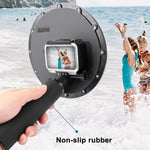RUIGPRO Maniglia galleggiante con impugnatura a cupola Porta subacquea Obiettivo per fotocamera subacquea Copertura trasparente per DJI Osmo Action, Osmo Action