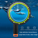 RUIGPRO Maniglia galleggiante con impugnatura a cupola Porta subacquea Obiettivo per fotocamera subacquea Copertura trasparente per DJI Osmo Action, Osmo Action