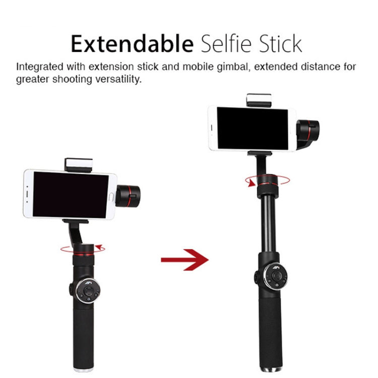 AFI V5 3-Axis Handheld Aluminum Brushless Gimbal Stabilizer with Tripod Mount and Fill Light for Smartphones within 6 Inches, Support Face Detection