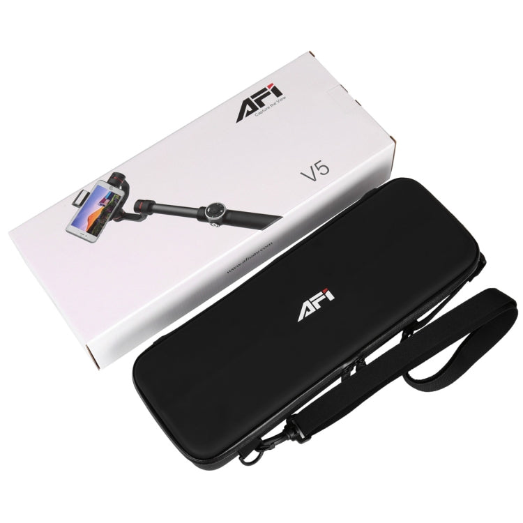 AFI V5 3-Axis Handheld Aluminum Brushless Gimbal Stabilizer with Tripod Mount and Fill Light for Smartphones within 6 Inches, Support Face Detection