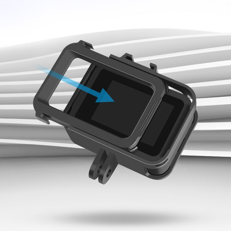 RUIGPRO per GoPro HERO8 Custodia protettiva per montaggio su telaio in ABS per PC con bordo standard nero
