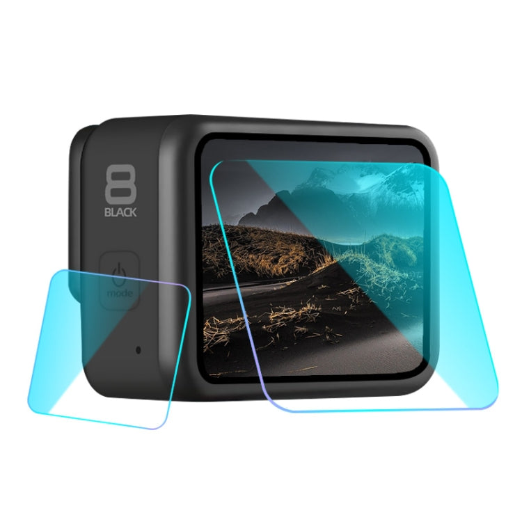 Per GoPro HERO8 Obiettivo nero + Pellicola in vetro temperato con display LCD, For GoPro HERO8 Black