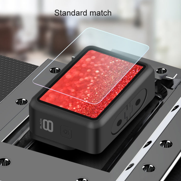 Per GoPro HERO8 Obiettivo nero + Pellicola in vetro temperato con display LCD, For GoPro HERO8 Black