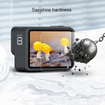 Per GoPro HERO8 Obiettivo nero + Pellicola in vetro temperato con display LCD, For GoPro HERO8 Black
