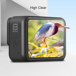 Per GoPro HERO8 Obiettivo nero + Pellicola in vetro temperato con display LCD, For GoPro HERO8 Black
