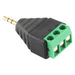 Connettore audio stereo con morsettiera a 3 pin e 3 poli con spina maschio da 2,5 mm, 2.5mm Male (2 Pin)