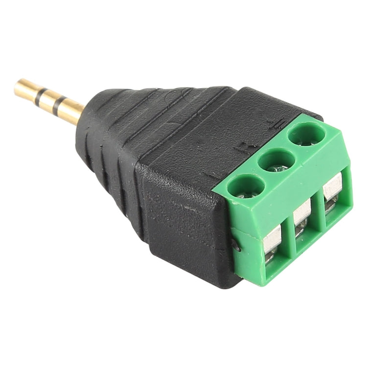 Connettore audio stereo con morsettiera a 3 pin e 3 poli con spina maschio da 2,5 mm, 2.5mm Male (2 Pin)