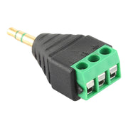 Connettore audio stereo con morsettiera a 3 pin e 3 poli con spina maschio da 3,5 mm, 3.5mm Male (3 Pin)