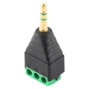 Connettore audio stereo con morsettiera a 3 pin e 3 poli con spina maschio da 3,5 mm, 3.5mm Male (3 Pin)