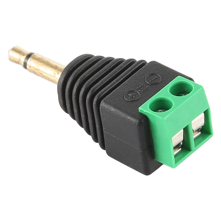 Connettore audio stereo con morsettiera a 2 pin e 2 poli con spina maschio da 3,5 mm, 3.5mm Male (2 Pin)