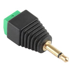 Connettore audio stereo con morsettiera a 2 pin e 2 poli con spina maschio da 3,5 mm, 3.5mm Male (2 Pin)