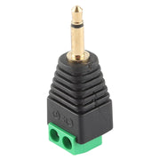 Connettore audio stereo con morsettiera a 2 pin e 2 poli con spina maschio da 3,5 mm, 3.5mm Male (2 Pin)