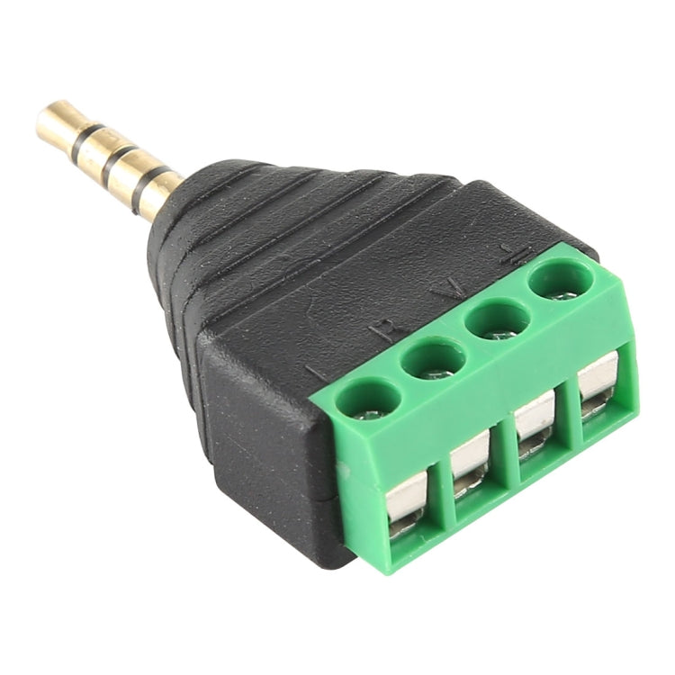 Connettore audio stereo con morsettiera a 4 pin a 4 poli con spina maschio da 3,5 mm, 3.5mm Male (4 Pin)