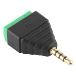 Connettore audio stereo con morsettiera a 4 pin a 4 poli con spina maschio da 3,5 mm, 3.5mm Male (4 Pin)