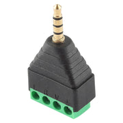 Connettore audio stereo con morsettiera a 4 pin a 4 poli con spina maschio da 3,5 mm, 3.5mm Male (4 Pin)