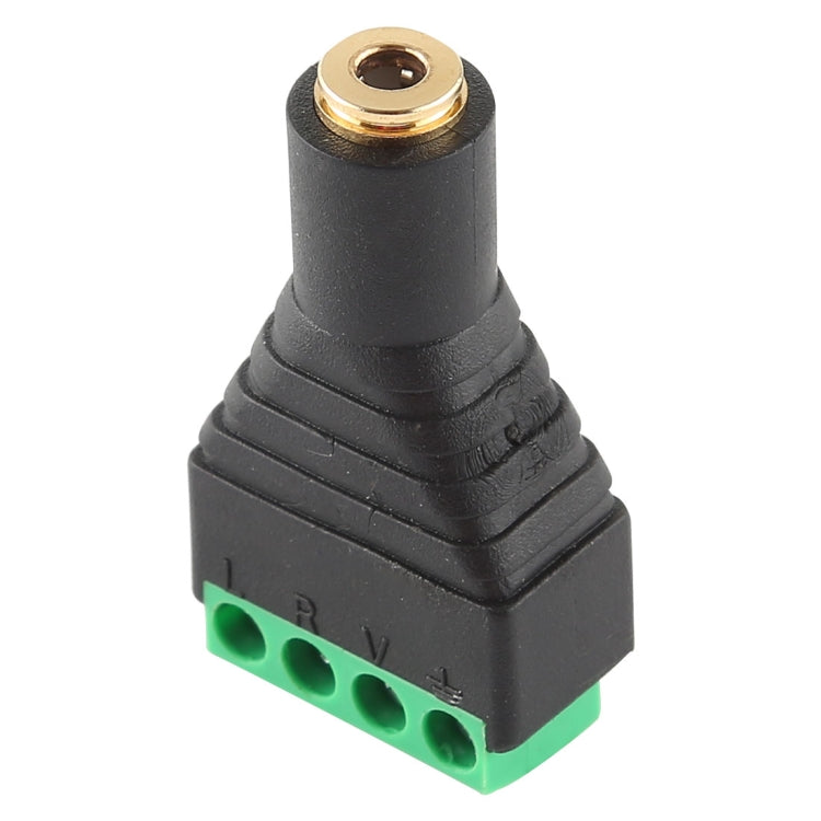 Connettore audio stereo con morsettiera a 4 pin con spina femmina da 3,5 mm, 3.5mm Female (4 Pin)