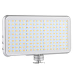 LED011S Luce tascabile da 180 LED per vlogging professionale, fotografia, video e studio fotografico con display OLED e supporto adattatore per slitta fredda per fotocamere DSLR Canon/Nikon, 180 LED