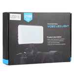 LED011S Luce tascabile da 180 LED per vlogging professionale, fotografia, video e studio fotografico con display OLED e supporto adattatore per slitta fredda per fotocamere DSLR Canon/Nikon, 180 LED