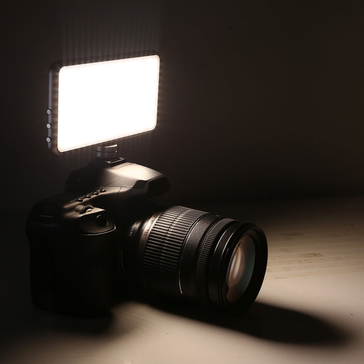 LED011S Luce tascabile da 180 LED per vlogging professionale, fotografia, video e studio fotografico con display OLED e supporto adattatore per slitta fredda per fotocamere DSLR Canon/Nikon, 180 LED