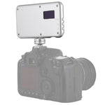 LED-013 Luce tascabile da 112 LED professionale per vlogging, fotografia, video e studio fotografico con display OLED e supporto adattatore per slitta fredda per fotocamere DSLR Canon/Nikon, 112 LED