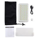 LED-013 Luce tascabile da 112 LED professionale per vlogging, fotografia, video e studio fotografico con display OLED e supporto adattatore per slitta fredda per fotocamere DSLR Canon/Nikon, 112 LED