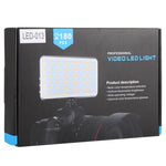 LED-013 Luce tascabile da 112 LED professionale per vlogging, fotografia, video e studio fotografico con display OLED e supporto adattatore per slitta fredda per fotocamere DSLR Canon/Nikon, 112 LED