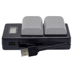 Caricatore LCD digitale per batteria per fotocamera reflex LP-E6 per serie Canon, LP-E6