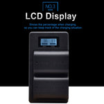 Caricatore LCD digitale per batteria per fotocamera reflex LP-E6 per serie Canon, LP-E6