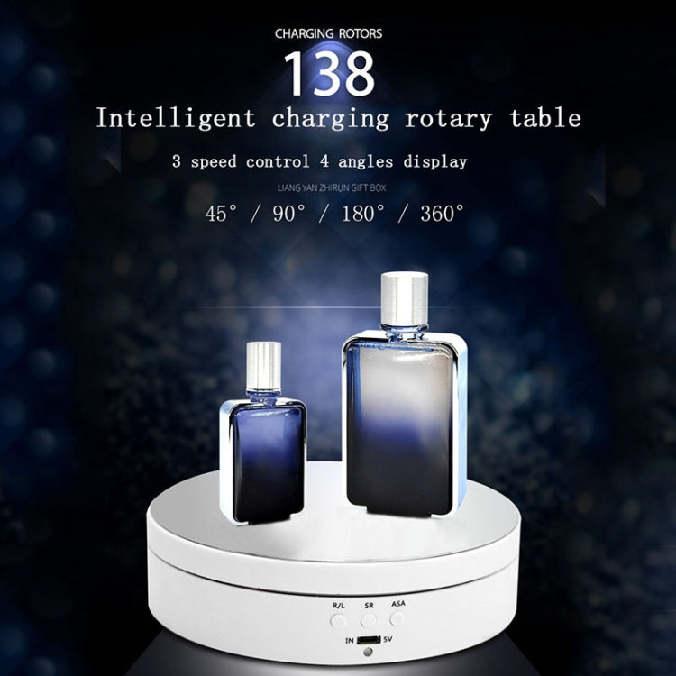 Giradischi girevole a 360 gradi con ricarica USB intelligente da 13,8 cm, supporto per riprese video, giradischi per fotografia, carico 3 kg