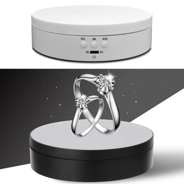 Giradischi girevole a 360 gradi con ricarica USB intelligente da 13,8 cm, supporto per riprese video, giradischi per fotografia, carico 3 kg